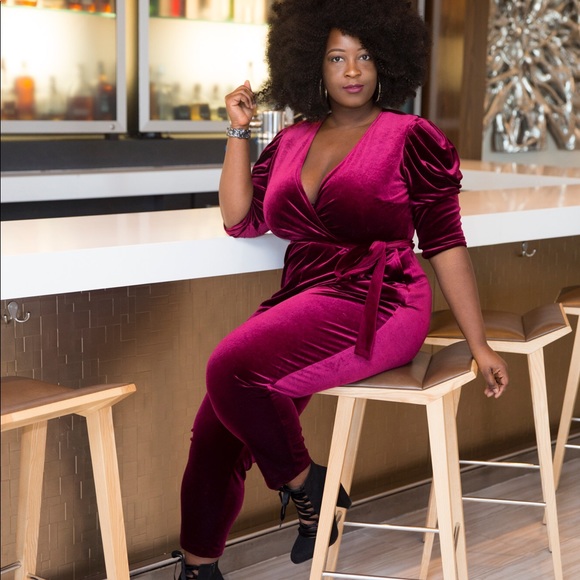 Eloquii Other - Eloquii velvet plunge jumpsuit Eloquii Other - Eloquii velvet plunge jumpsuit
